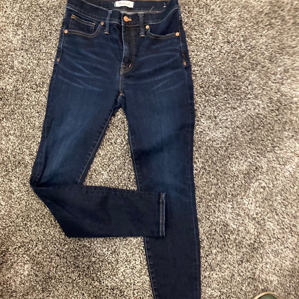 Madewell dark wash jeans high rise